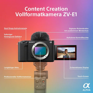 Sony ZV-E1 - ZV-E1 Body (Black) - Scopri l'innovazione di alta qualità - a soli 2043€