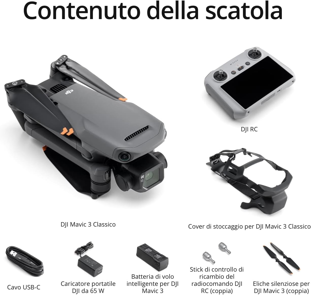 DJI Mavic 3 Classico (DJI RC) – Drone con fotocamera Hasselblad con CMOS da 4/3, video in 5.1K HD, autonomia di 46 min, trasmissione fino a 15 km - Scopri l'innovazione di alta qualità - a soli 1300€