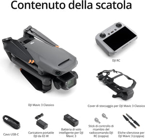 DJI Mavic 3 Classico (DJI RC) – Drone con fotocamera Hasselblad con CMOS da 4/3, video in 5.1K HD, autonomia di 46 min, trasmissione fino a 15 km - Scopri l'innovazione di alta qualità - a soli 1300€
