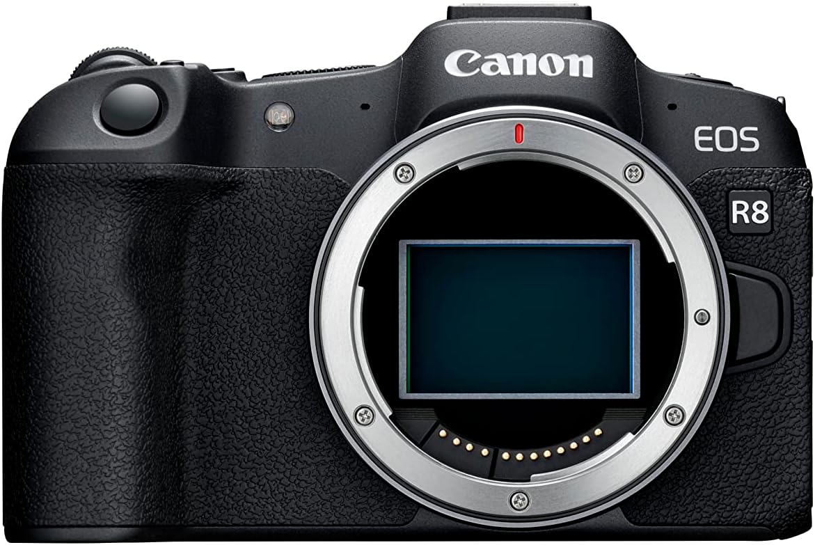 Canon Fotocamera mirrorless EOS R8 full-frame (solo corpo) con 24,2 MP, video 4K, processore di immagini DIGIC X (nero) - Scopri l'innovazione di alta qualità - a soli 1410€