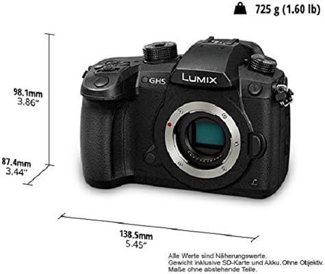 Panasonic Lumix DC-GH5 Fotocamera Digitale Mirrorless, 20.3 MP, Sensore MOS Digital Live, Registrazione video 4K/60p, Foto 6k 30 Fps & 4k 60 Fps - Scopri l'innovazione di alta qualità - a soli 1284€