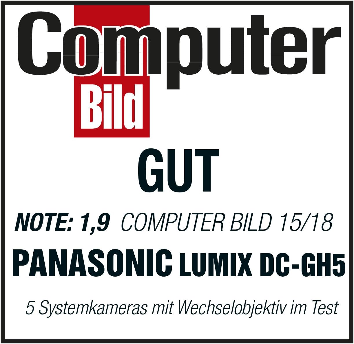 Panasonic Lumix DC-GH5 Fotocamera Digitale Mirrorless, 20.3 MP, Sensore MOS Digital Live, Registrazione video 4K/60p, Foto 6k 30 Fps & 4k 60 Fps - Scopri l'innovazione di alta qualità - a soli 1284€
