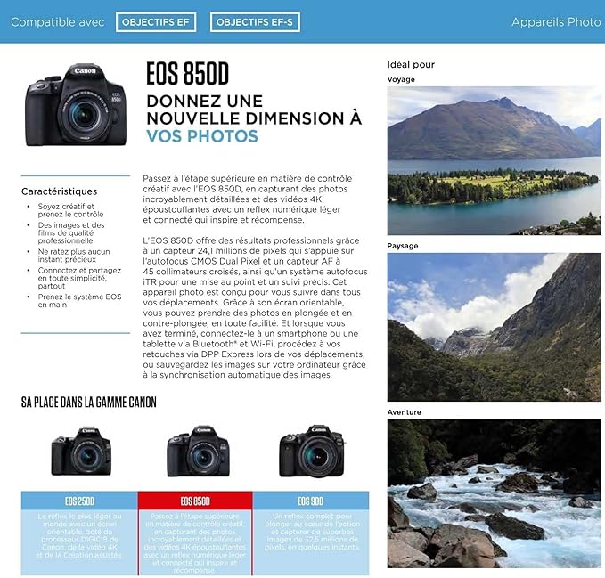 Canon EEOS 850D + EF-S 18-135mm f/3.5-5.6 IS USM kit - Scopri l'innovazione di alta qualità - a soli 1129€