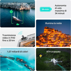 DJI Mini 4 Pro Fly More Combo con DJI RC 2 (Radiocomando con Schermo), Mini Drone con Telecamera, Meno di 249 g, Autonomia di Volo di 34 minuti - Scopri l'innovazione di alta qualità - a soli 1033€