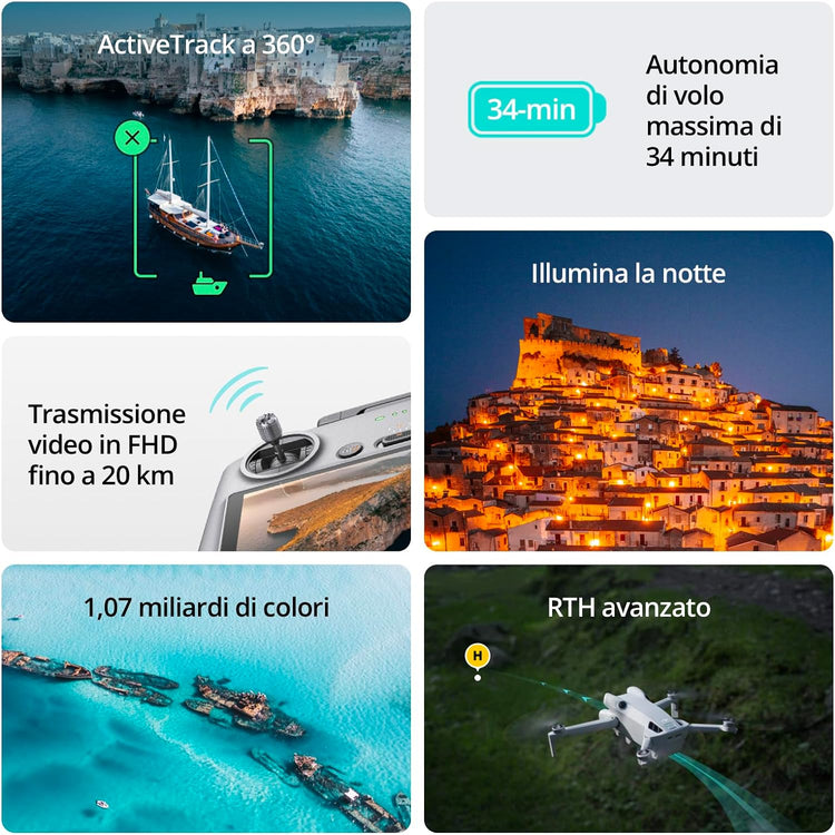 DJI Mini 4 Pro Fly More Combo con DJI RC 2 (Radiocomando con Schermo), Mini Drone con Telecamera, Meno di 249 g, Autonomia di Volo di 34 minuti - Scopri l'innovazione di alta qualità - a soli 1033€