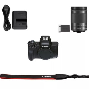 Fotocamera mirrorless Canon EOS M50 Mark II, Nero + obiettivo EF-M 18-150mm f/3.5-6.3 IS STM - Scopri l'innovazione di alta qualità - a soli 1159€