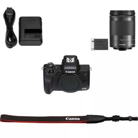 Fotocamera mirrorless Canon EOS M50 Mark II, Nero + obiettivo EF-M 18-150mm f/3.5-6.3 IS STM - Scopri l'innovazione di alta qualità - a soli 1159€