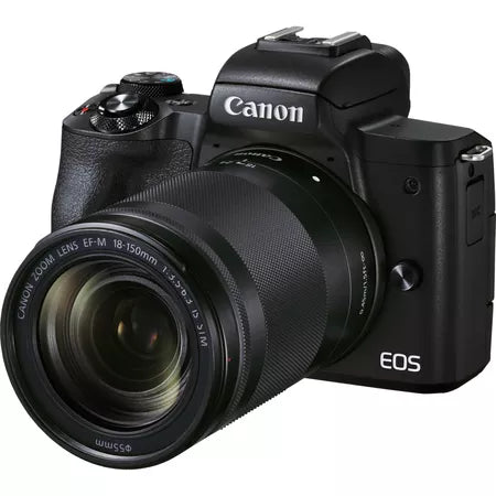 Fotocamera mirrorless Canon EOS M50 Mark II, Nero + obiettivo EF-M 18-150mm f/3.5-6.3 IS STM - Scopri l'innovazione di alta qualità - a soli 1159€